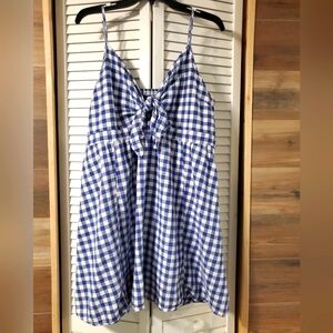 Old Navy Blue & White Checkered Sun Dress Sz Xxl